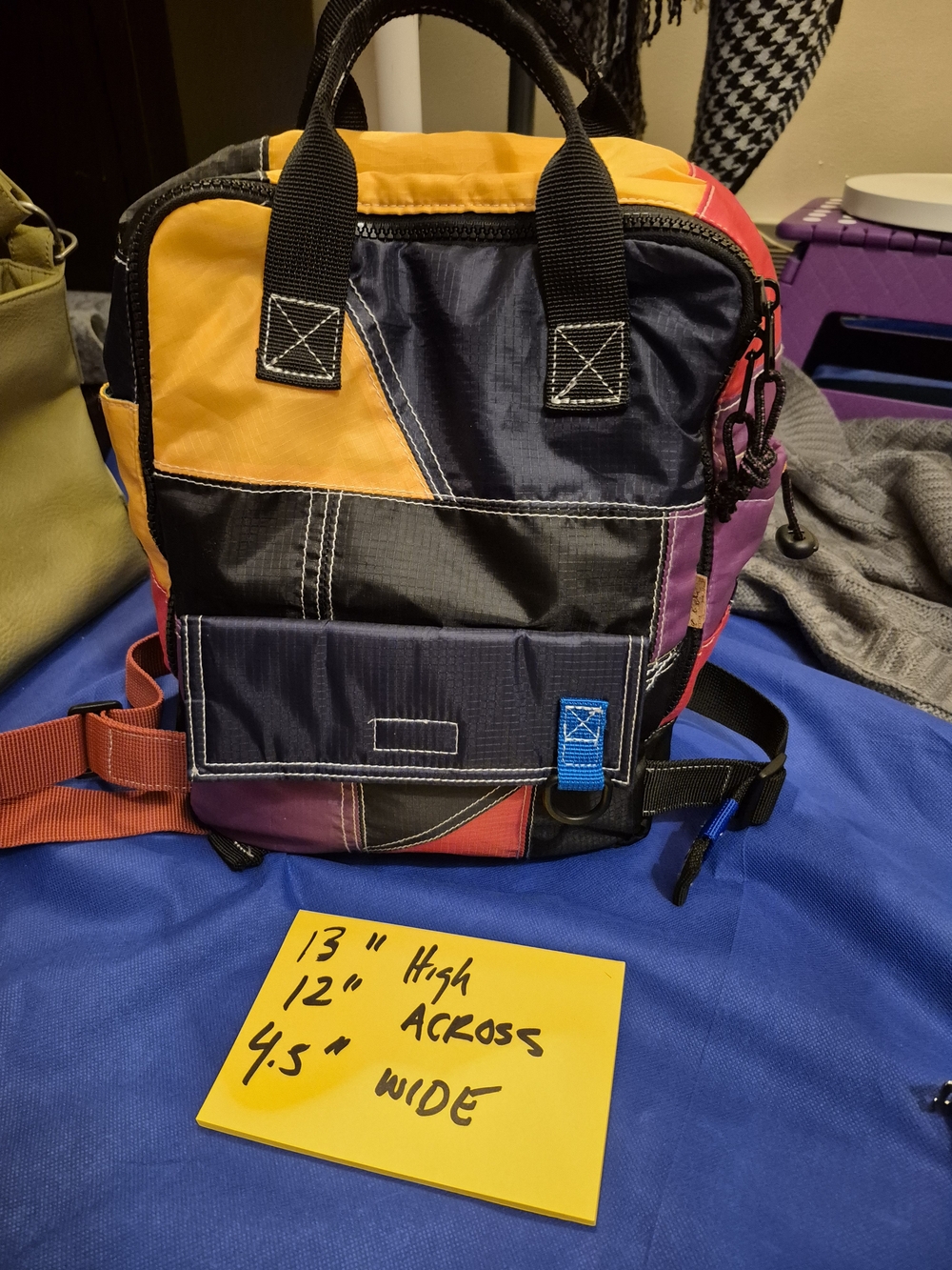 Kid's Colorblock Compact Backpack - Yellow, Black, Blue, Pink